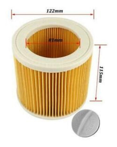 Filtro Aspiradora Karcher Hepa Wd2250 Wd3200 Mv2 Mv3 Wd3 ..