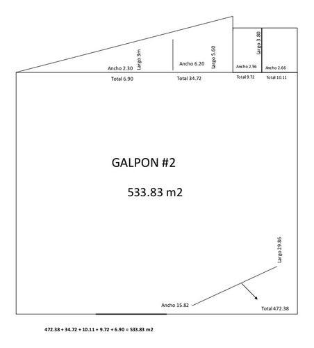 Imagen 5 de 5 de Alquilo Galpón De 550 M2, Ref. 1.100 - San Antonio