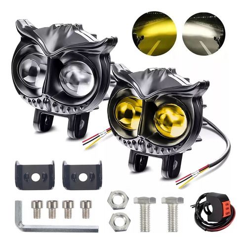 Luz Led Faros Para Motos Luces Auxiliares Lupa Autos 8000lm