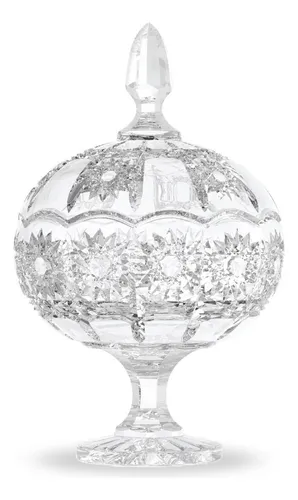 comprar Potiche Bomboniere Decorativo Em Vidro Com Pé 900ml