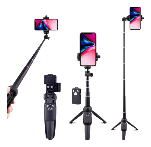 Selfie Stick Trípode Bluetooth, Latzz Monopie Trípode 40 Con