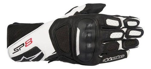 Guante Alpinestars Sp 8 V2, color blanco, talla L