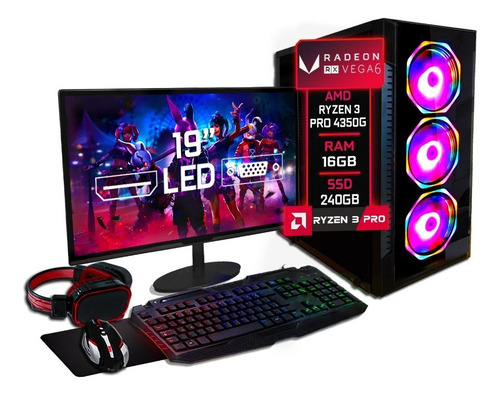 Computador De Mesa Fácil Computadores 240 Gb Com Processador Amd Ryzen3 4350g