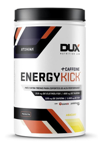 Energy Kick +caffeine 1kg Abacaxi - Dux Nutrition