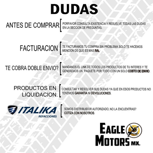 Imagen 2 de 2 de Balatas Delanteras Y Traseras Ft150g Tambor Italika