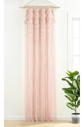 Panel De Cortina De Algodón Texturizado Bohemio Para Ventana