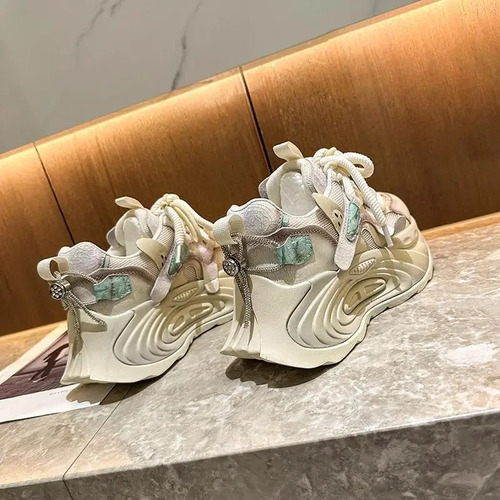 Zapatos Con Plataforma Zapatillas De Fondo Grueso Que Combin