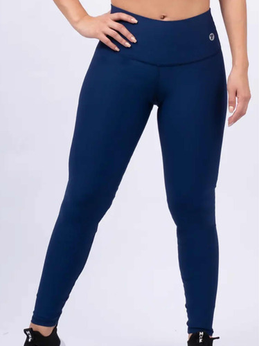 Leggins Deportivo, Marca Tenfit, Azul Turquí Efecto Cuero 