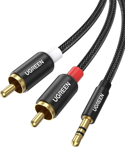 Cable Auxiliar Audio Jack 3.5mm A 2rca Conector Macho 1m