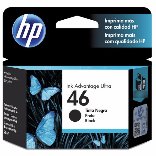 Cartucho Hp 46 Negro Original Ultra 2529 4729 5738 5739