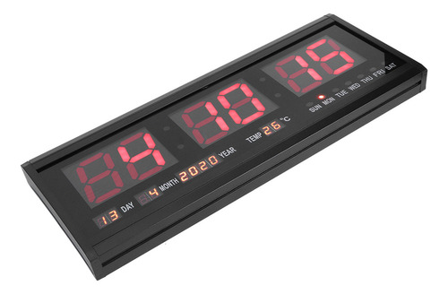 Reloj De Pared Digital Led Grande Y Moderno Con Fecha Y Temp