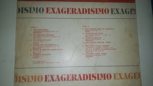 Disco Vinilo Exageradisimo Sebastian Pelusa Tru La-la
