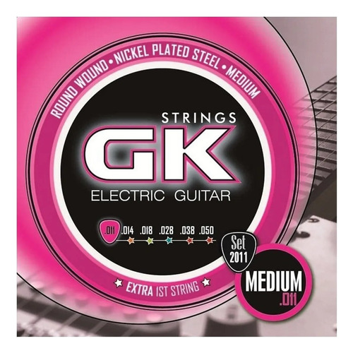 Cuerdas Para Guitarra Eléctrica Calibre 011 Encordado Gk
