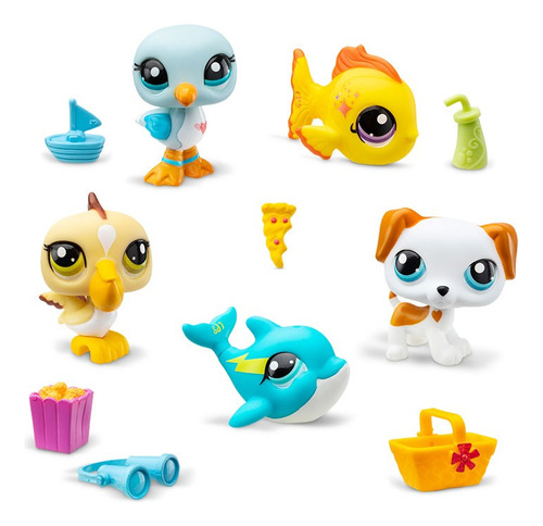 Littlest Pet Shop 5 Pack Playa Mascotas Coleccionables