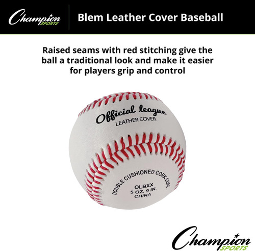 Champion Sports Juego De Béisbol De Cuero: Docena De Pelotas