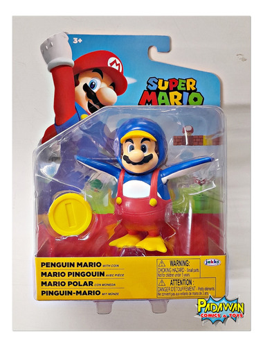 Penguin Mario With Coin - Figura Colección Super Mario