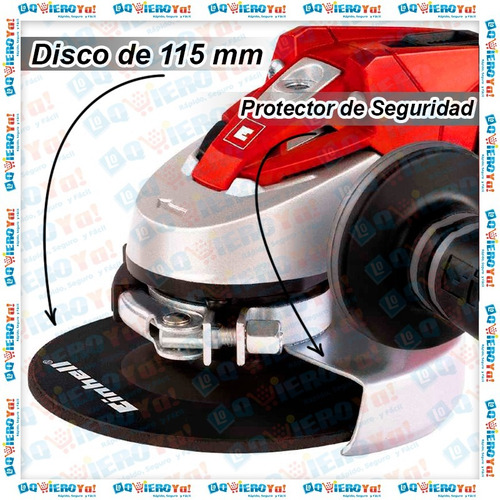 Amoladora Angular Inalambrica Einhell A Bateria Te-ag 18 18v