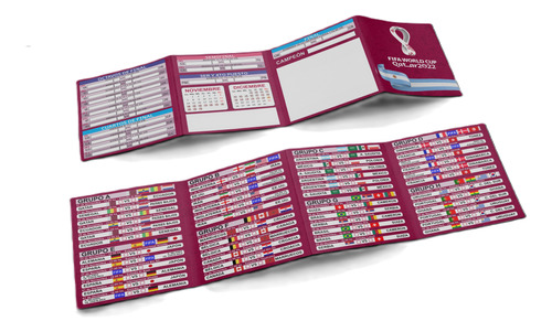 Fixture Mundial Editable Qatar 2022 Vectores Modelo Bolsillo