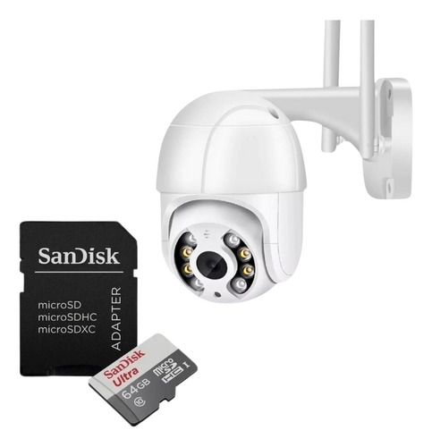 Câmera Wi-fi Ip 360º Full Hd Icsee Barato + Cartão M. 64gb