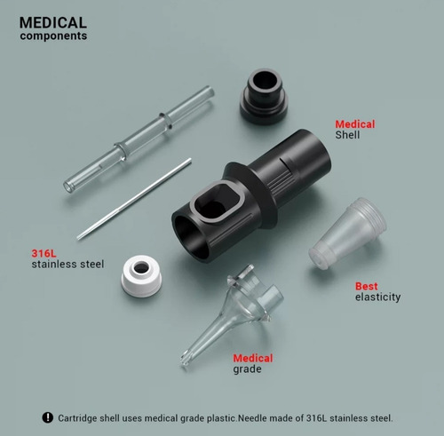 Imagen 6 de 6 de Cartuchos (cartridge) Marca Stigma Para Tatuar Con Membrana