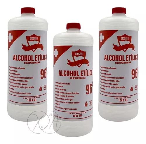 Alcohol Etilico 96 Grado Alimenticio Potable 1 Litro X 5