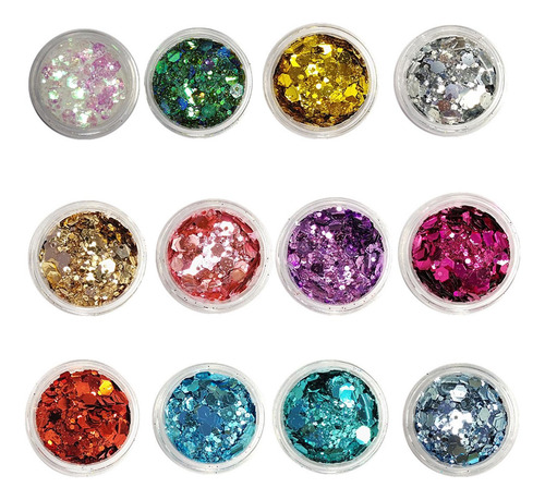 4x Sequin Diy Soplando Bubble Chunky Glitter Compatible Con