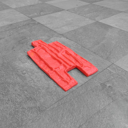 2x Molde Estampado Hormigón Muros Pisos 56x30cm Poliuretano