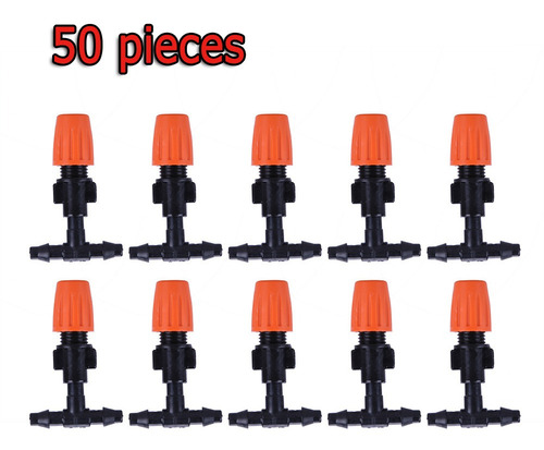 50pcs Mini Riego Por Goteo De Manguera De Planta Aspersor He