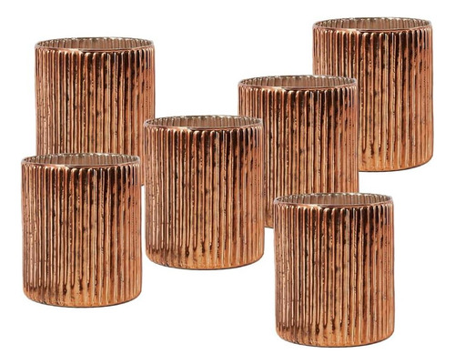 Vidrio De Mercurio Acanalado De Cobre Vintage Serene Spaces