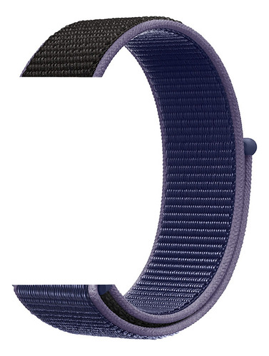 Pulseira Nylon Esportiva Compatível Com Applewatch 9 41 45mm Cor Azul Meia Noite