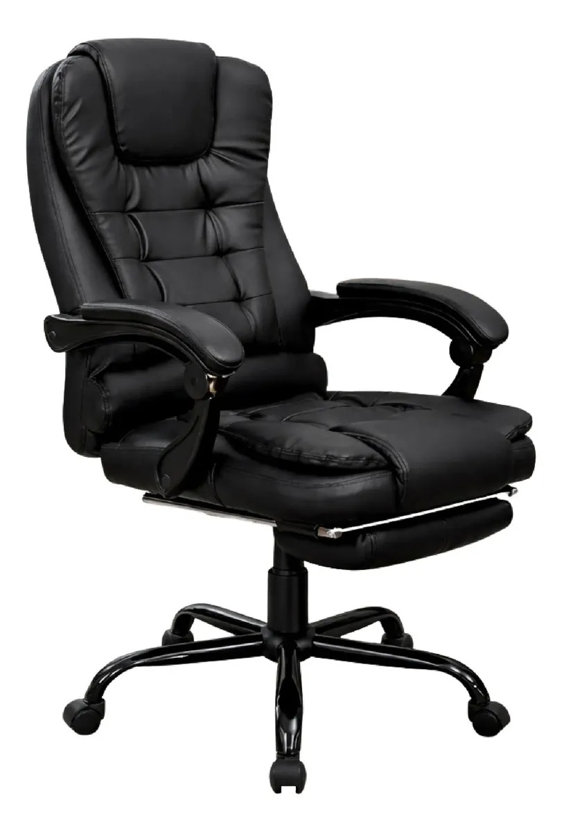 Silla Ejecutiva Resee Presidencial Negro Ergonómica Reclinable