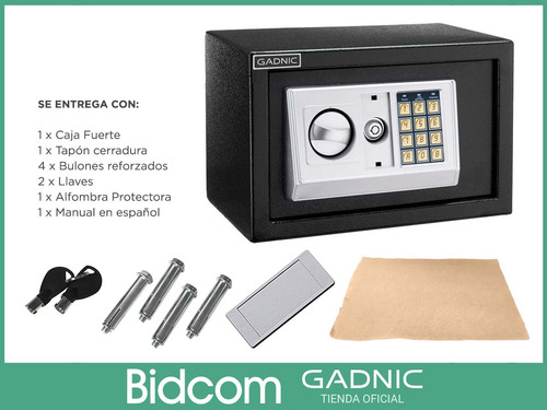 Caja De Seguridad Para Billetes Y Joyas Reforzada Ignifuga