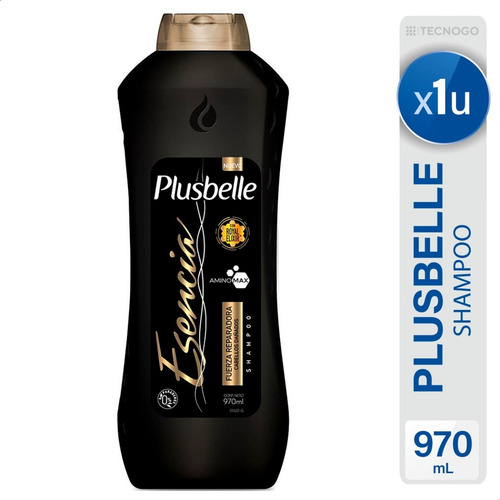Imagen 2 de 3 de Shampoo Plusbelle Esencia Fuerza Reparadora 970 Ml