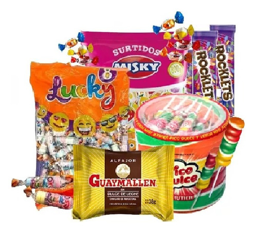 Combo Golosinas 60 Chicos+ Mini Rocklets Fiestissima Liniers