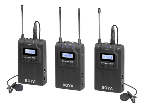 Sistema 2 Micrófonos Inalámbricos Lavalier P/ Camara Boya