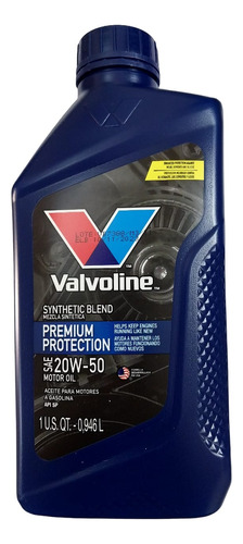 Aceite 20w50 Semi-sintético Marca Valvoline Importado Oferta