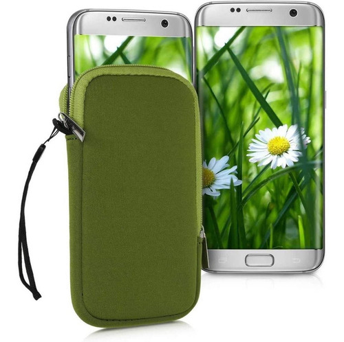 Imagen 5 de 6 de Funda Kwmobile Para Celular De Neopreno De 6.5'' Verde