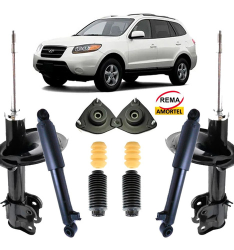 Imagem 2 de 4 de 4 Amortecedor + Kits Batentes Hyundai Santa Fé 2007 08 2009