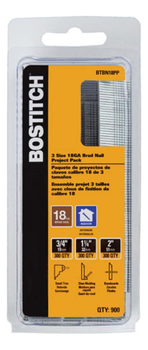 Bostitch 18 Ga Brad Nail Project Pack 900 Qty