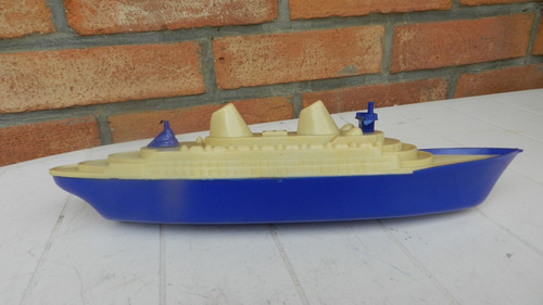 Antiguo Barco Transatlántico En Plástico Años 50 Aprox.