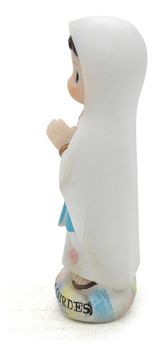 Imagem Nossa Senhora De Lourdes Infantil Import. Resina 8 Cm