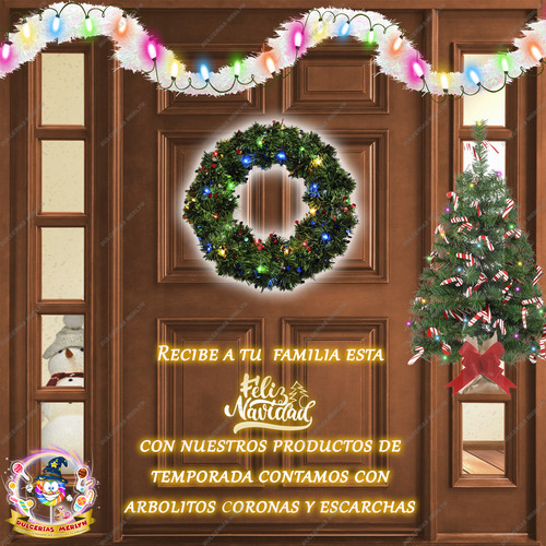 Coronas Navideñas Navidad Modelos Diferentes 45cm Mayoreo
