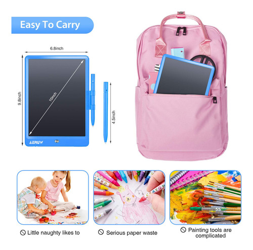 Tableta De Escritura Lcd En Color Eruw De 10 Pulgadas Con Bl