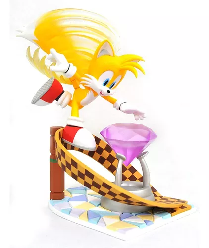 Estátua Tails Gallery Diorama Diamond Sonic Original Lacrada