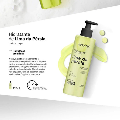 Hidratante Corporal Lima Da Pérsia Dia A Dia 190ml Labotrat