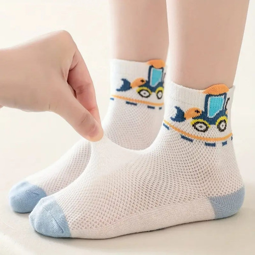 Calcetines Para Niños Algodón 12 Pares Transpirables Cómodos
