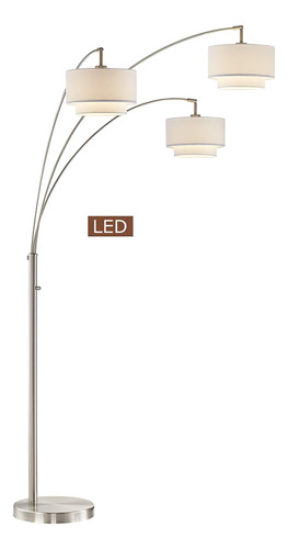 Usa Lumiere Iii 80  Lampara Pie Doble Sombra Led Atenuador