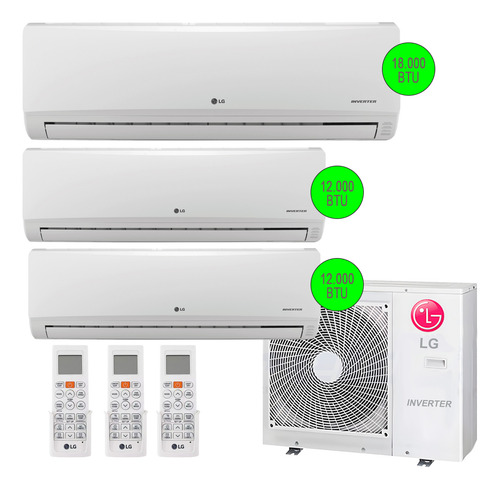Aire Multisplit LG Multi-s Inverter 2 X 3000 1 X 4500 F/c
