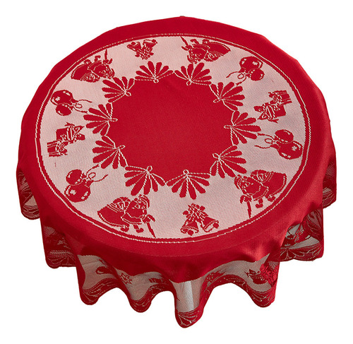 Mantel De Regalo De Navidad W, Mesa Redonda Con Temática Nav