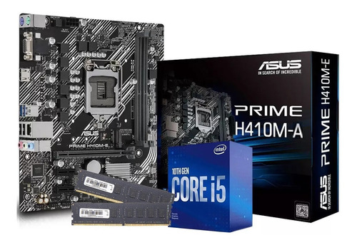 Kit Intel 10 Geração I5 10400f Asus Prime H410m 8gb 2666mhz